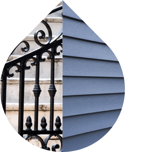 fer forgé restauration vinyl siding revetement exterieur exterior Wrought iron restoration